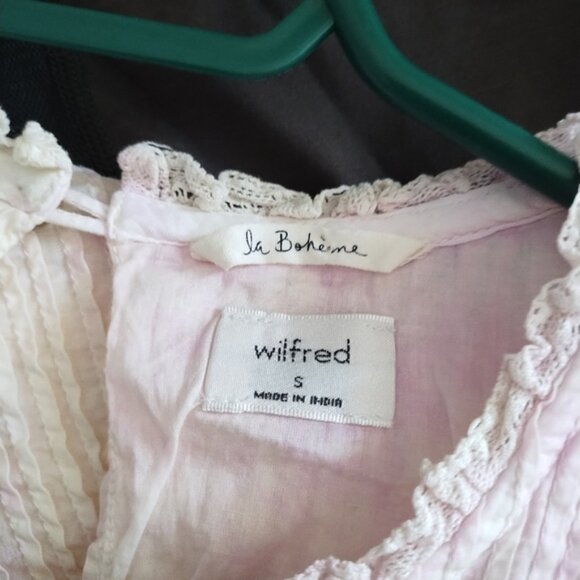 Pretty WILFRED La Boheme Pink White Pin Tuck Elia Dress S - Picture 5 of 6